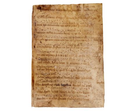 Leaf from a Sequentiary, mentioning both France and Paris, in Latin, manuscript on parchment [France (probably Paris or vicin