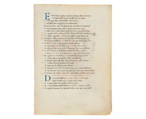 Terence, Phormio, in the humanist script of Giuliano di Antonio of Prato, in Latin verse, pale red rubrics, manuscript on par