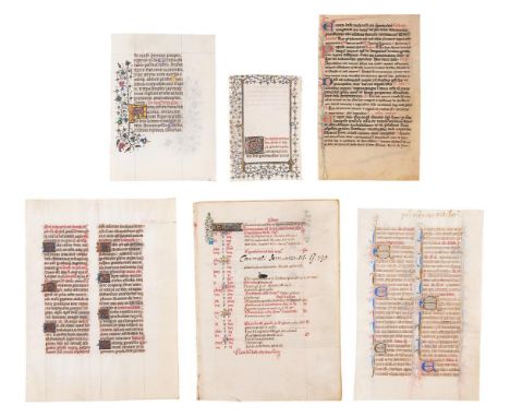 Collection of leaves from devotional books, in Latin, decorated or illuminated manuscripts on parchment [fourteenth and fifte