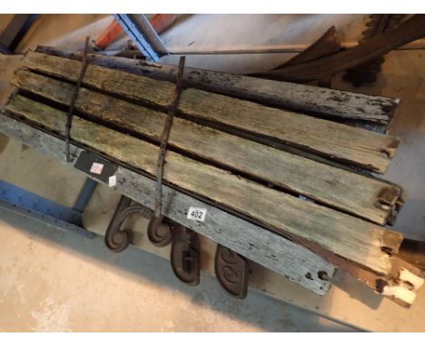 Garden bench requiring restoration