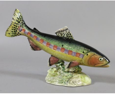 A Beswick trout on naturalistic base. Model 1246.