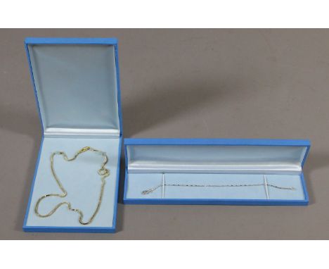 A boxed QVC silver gilt Veronese necklace and a silver bracelet.