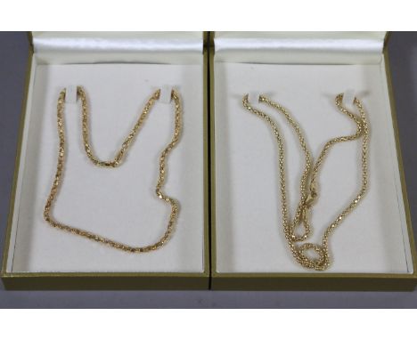 Two boxed QVC Veronese silver gilt necklaces.