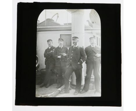 A large collection of Victorian glass plate negatives and magic lantern slides. Topographical scenes, marine and portraits in