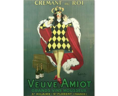 Leonetto Cappiello, French (1875-1942) "Crement du Roi" Color Lithograph Poster. Printed by Les Nouvelles Affiche Cappiello, 