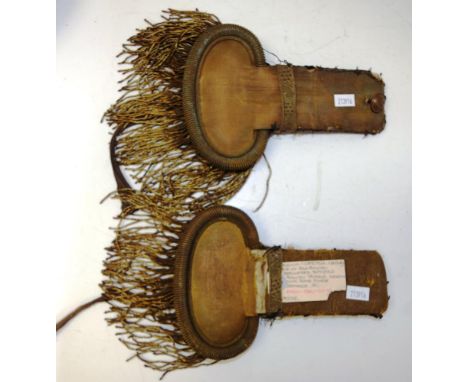 Pair of Belgian epaulettes Pair of Belgian late 19th century epaulettes. Golden decorations