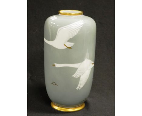 Rosenthal 'Selb-Plossberg' ceramic vase with flying geese decoration, marked to base, (height 22cm approx).