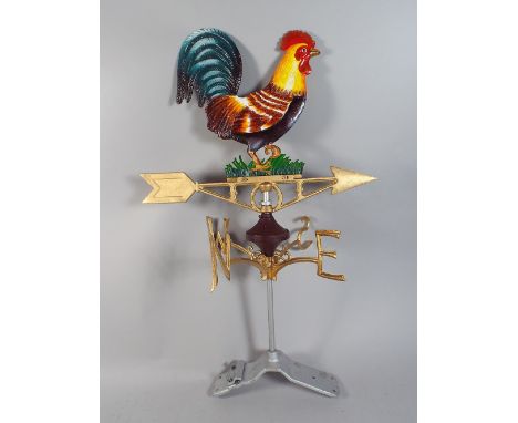 A Cast Metal Cockerel Weather Vane. +vat