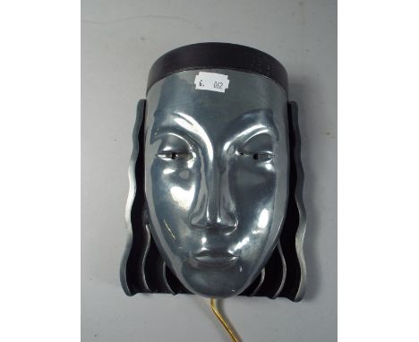 An Unusual Wall Hanging Light in The Form of Maidens Head.