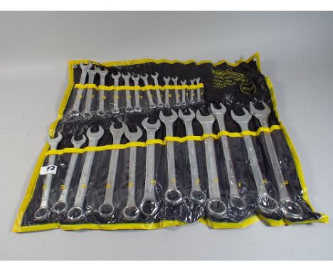 A 25 Piece Ring and Open End Spanner Set. +vat