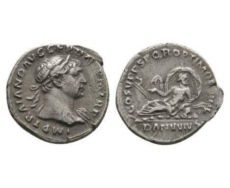 107 AD. Rome mint. Obv: IMP TRAIANO AVG GER DAC P M TR P legend with laureate bust right. Rev: COS V P P S P Q R OPTIMO PRINC