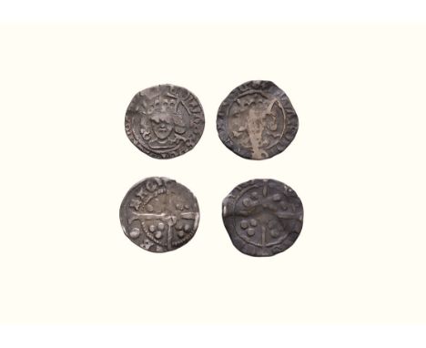 1464-1470 and 1480-1483 AD. First reign, light coinage, local dies. Obv: facing bust with G left and key right with EDWARD DE