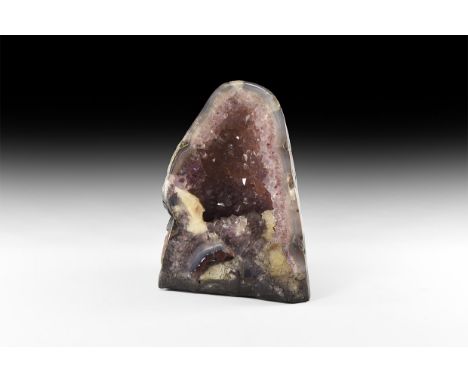 A small amethyst cathedral from Brazil. 2.4 kg, 19cm (7 1/2"). From an old Oxfordshire, UK, fossil and mineral collection. Fi