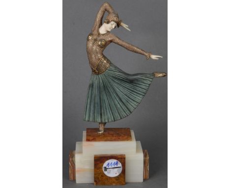 Demétre Haralamb Chiparus (1886-1947). „Ayouta“. Bronze, teilw. bemalt, das Gesicht und die Hände aus geschnitztem Elfenbein;