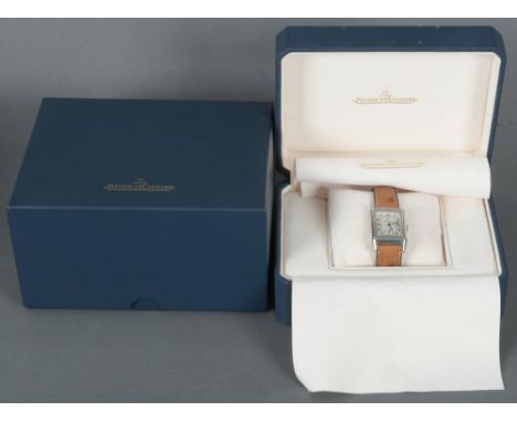 Armbanduhr „Jaeger-LeCoultre“, Edelstahl, Modell-Nr. 260.140.862, Uhrwerk-Nr. 1911150, mit Zertifikat von 12/98, Bedienungsan