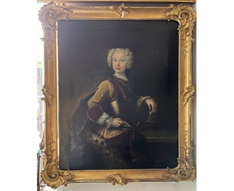 Philip Heinrich Kisling (1713-1767) attrib. Dreiviertelporträt des jungen Karl Friedrich Markgraf von Baden-Durlach (1728-181