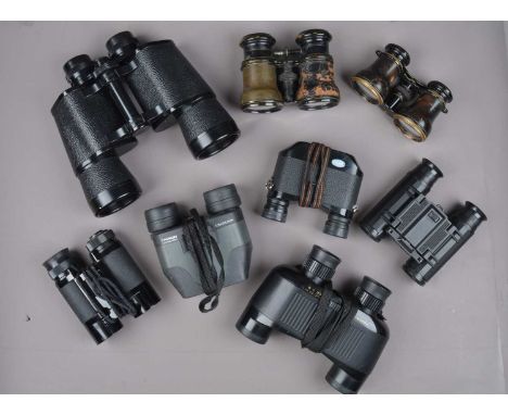 A Group of Binoculars, incuding a pair of Minolta 8x30, Kodak 7x24, Chinon 15x25 compact binoculars, Miranda 8x32, Lupinus 10