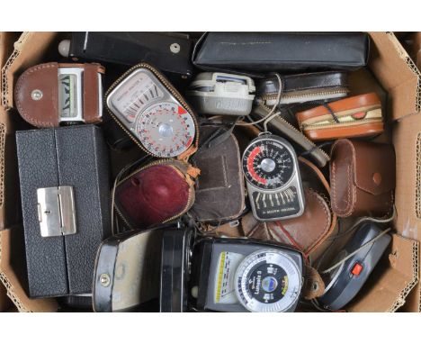 A Group of Light Meters, manufacturers including Weston, Bowens, Gossen and other examples