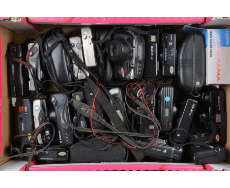 A Tray of Compact Cameras, manufacturers including Canon, Olympus, Nikon, Minolta and other examples, all untested, AF