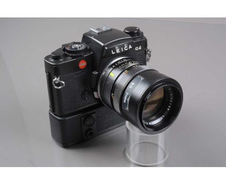 A Leitz Wetzlar Leica R4 SLR Camera,  serial 1671488, 1985-86, shutter working, meter working, missing film door window, body