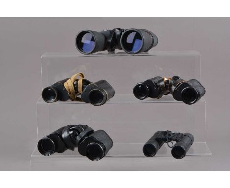 A Group of Binoculars, a pair of Kershaw N0 2 MkII x6, marked with military broad arrow, G, Carl Zeiss Jenoptem 8x30W, G, Opt