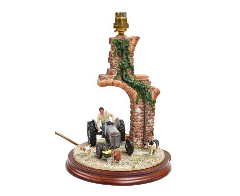 Border Fine Arts Table Lamp 'Mind Y'Selves', model No. B1018 by Ray Ayres, on wood baseOn wood base, no box, no certificate. 