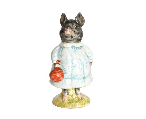 Beswick 'Pig-Wig', BP-2, grey pig with pale blue dressThe model is in overall good condition, with no obvious faults, damage 