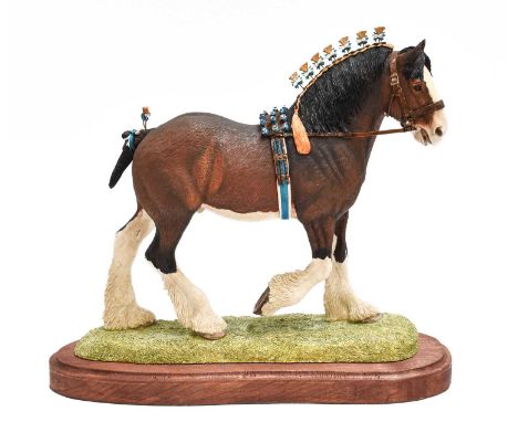 Border Fine Arts 'Victory at the Highland' (Clydesdale Stallion, Standard edition), model No. L149D by Anne Wall, limited edi