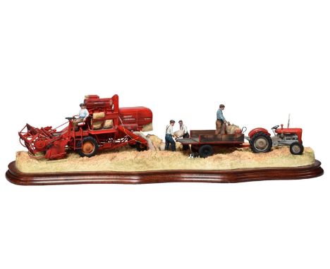 Border Fine Arts 'Bringing in the Harvest', model No. B0735 by Ray Ayres, limited edition 375/850, on wood base, with certifi