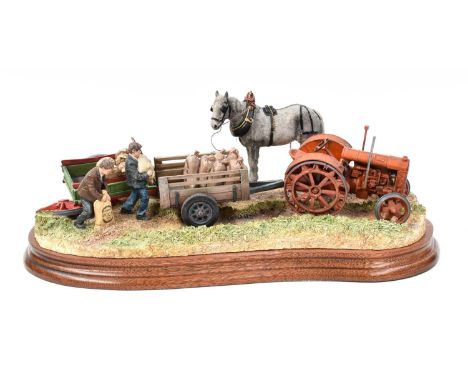 Border Fine Arts 'Old Meets New', model No. B1057 by Ray Ayres, limited edition 98/950, on wood base, with box and certificat