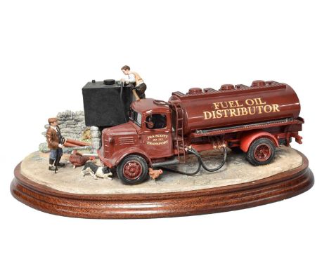 Border Fine Arts 'Fuelling the Farm', model No. B1161, signed to felt base "Ray Ayres, April 2011", limited edition 347/500, 
