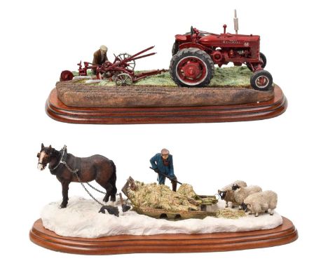 Border Fine Arts Studio Models: 'Making Adjustments' (Farmall McCormick Model M), model No. A2142 and 'Emergency Rations', mo