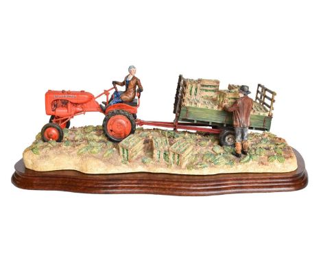 Border Fine Arts 'Cut and Crated' (Allis Chalmers Tractor), model No. B0649 by Ray Ayres, limited edition 1329/2001, on wood 