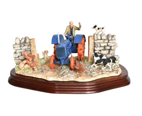 Border Fine Arts 'New Technology Arrives Today' (Fordson Tractor), James Herriot model No. JH46 by Ray Ayres, limited edition