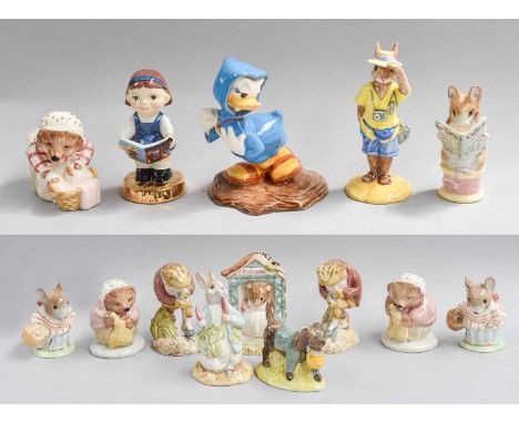Eleven Beatrix Potter Figures (boxed) Doulton Disney figure, Bunnykins and Carltonware figure (14)All in good condition, non 