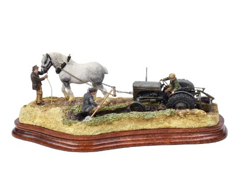 Border Fine Arts 'The Last Laugh' (Fergie TE20), model No. B0946 by Ray Ayres, limited edition 7/950, on wood base, with box 