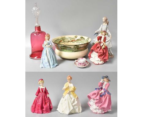 A Collection of Royal Worcester and Royal Doulton Porcelain Figures, together with other ceramics, glass and pictures, includ