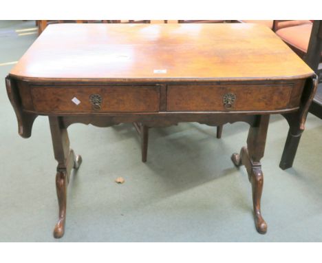 A Victorian walnut sofa with two drawers, 72cm high x 142cm wide x 56cm deep Condition Report: Available upon request