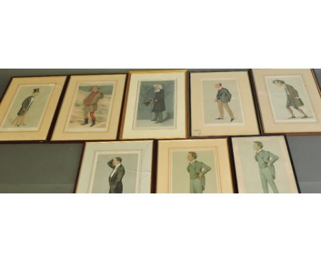 After Leslie Ward aka Spy, Lady Bountiful, lithograph, 35 x 20cm, together with seven other Vanity Fair prints, (8)