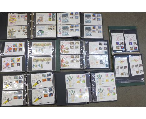 Stamps; Great Britain, seven cover albums housing Great Britain Stuart design first day covers 1982-1995 (approximately 350 c