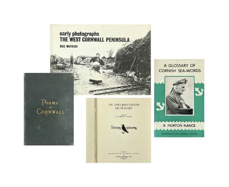 NANCE. R. Morton. 'A Glossary of Cornish Sea Words' First edition with subscription flyer asking for more funds, original clo