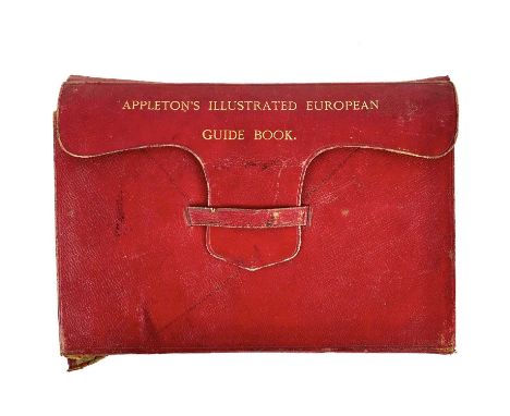 'Appleton's Illustrated European Guide Book' Original red full leather with gilt tooled list of countries to the spine, gilt 