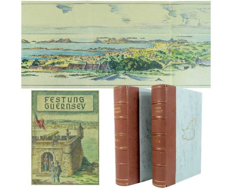 'Festung Guernsey (Fortress Guernsey)' FIRST EDITION, 2007, bound as four volumes in two half calf leather. This comprehensiv