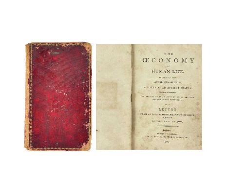 [DODSLEY, Robert] 'The Economy of Human Life: Translated from an Indian manuscript, written by an ancient Bramin' 'With an ac