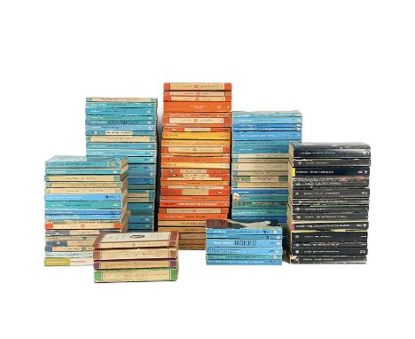 A collection of vintage Penguin paperbacks Over 100 titles  Penguin paperbacks including Orange series (30) Blue series (42) 
