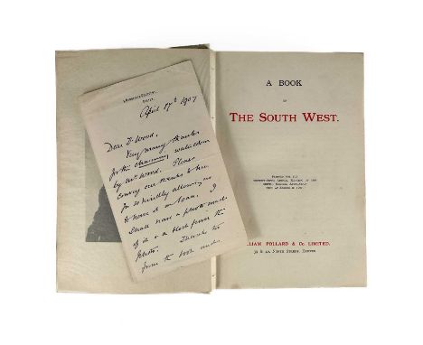 'A Book of the South West,' 'A Book of the Southwest,' first edition, tipped in is a letter from W. Gordon to a Dr Wood stati