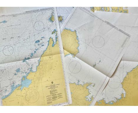 A large collection of Admiralty Sea Charts LIST OF ADMIRALTY SEA CHARTS:APPROACHES TO SETE, ILE DE PENFRET TO PLATEAU DES BIR