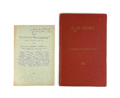 Rev. Gilbert Hunter Doble. Two works. R. M. Catling and J. .P. Rogers. 'G.H. Doble', second edition, scarce, original binding