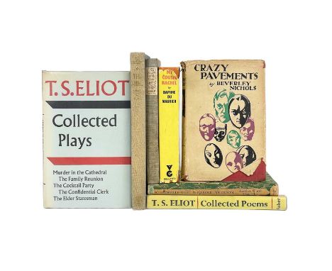 Seven works of literature. Daphne Du Maurier. 'My Cousin Rachel,' first edition, original cloth, nibbles and loss to clipped 