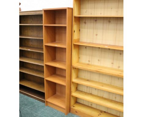 Modern five shelf bookcase, height 180 cm, width 50 cm, depth 35 cm